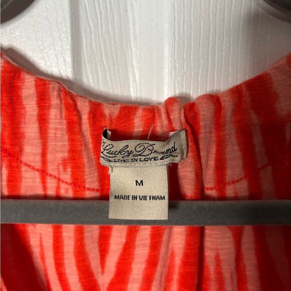 Lucky Brand Orange Sleeveless Wrap Maxi Halter Dress Size Medium - Picture 4 of 7